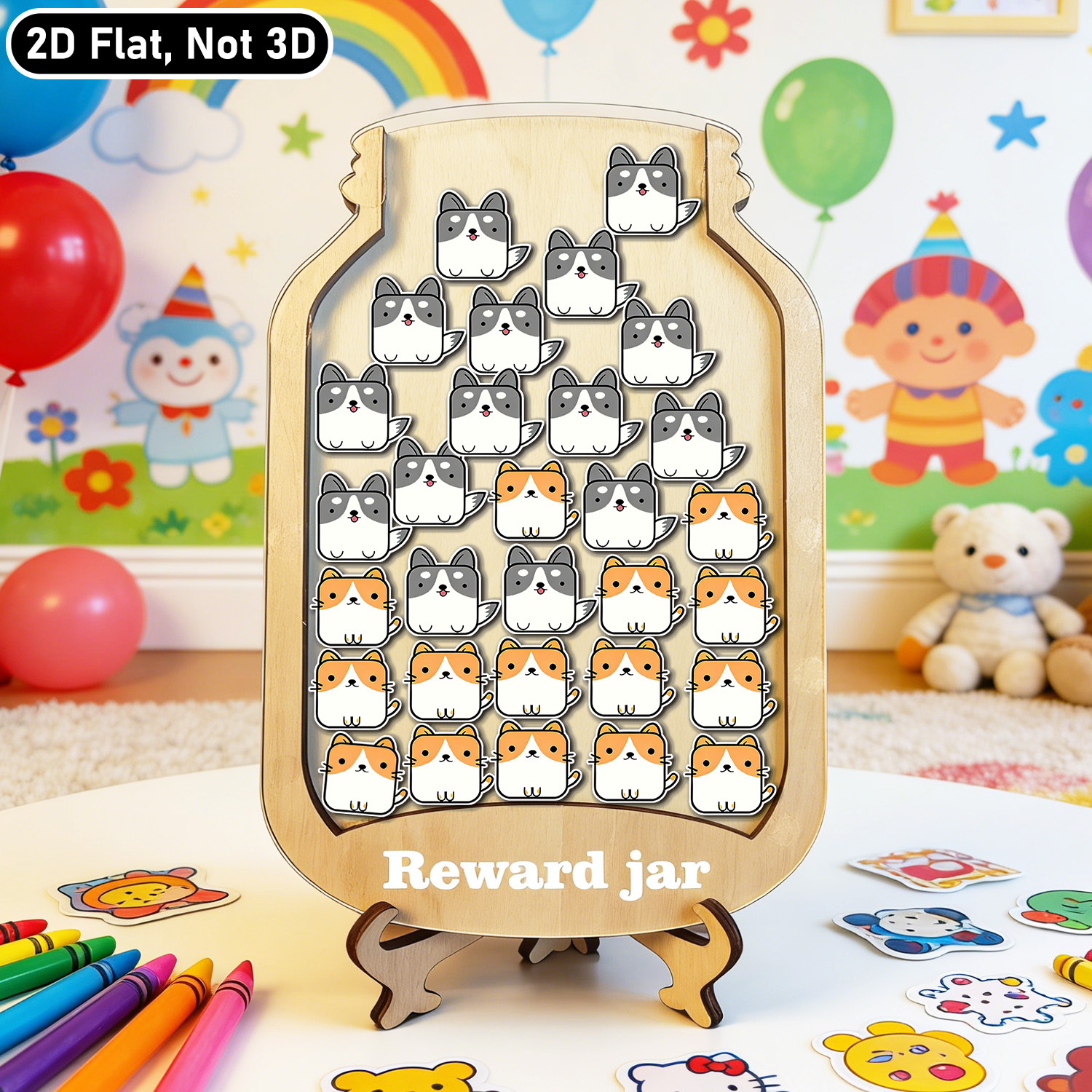 Pet Supplies Rewards - wooden cute pet reward jar, positive