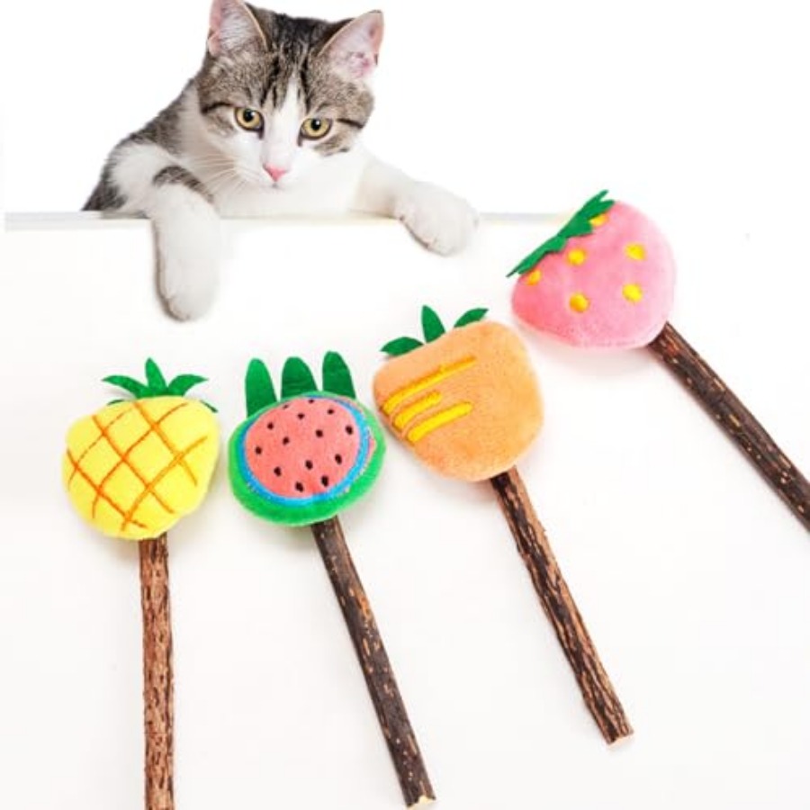 Catnip Toys - Cat Chew Toys 4 Pack, Silvervine