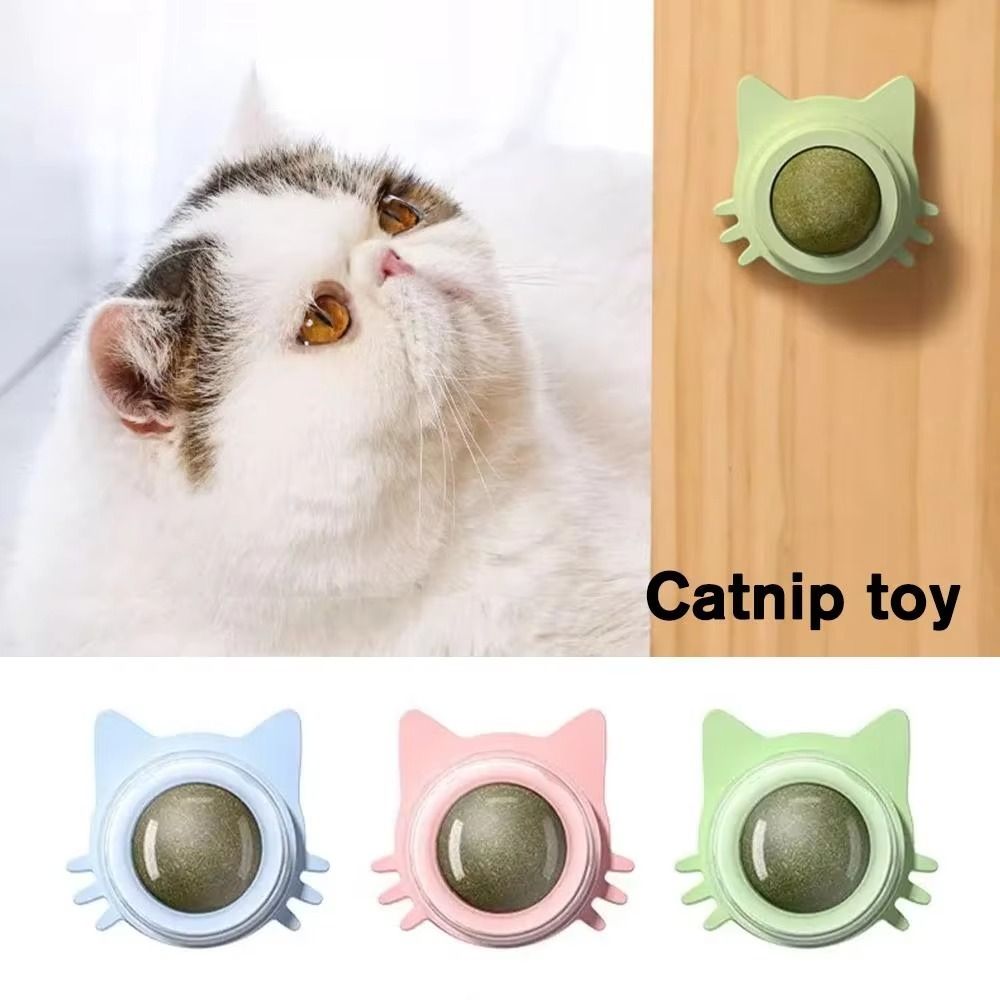 Catnip Toys - 2024 Rotatable Catnip Ball Toy Natural