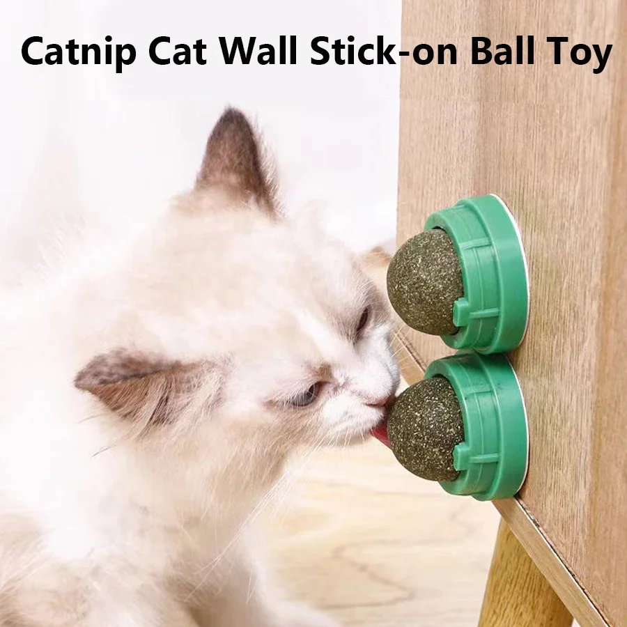 Catnip Toys - Catnip Cat Wall Sticky Ball Toy