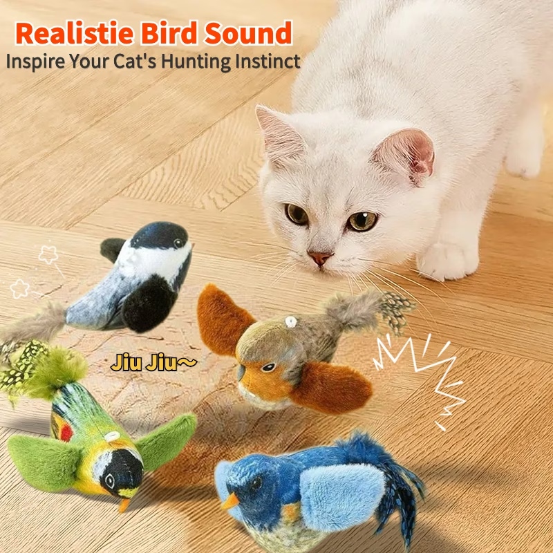 Self-playing Hanging Bird Cat  - Catnip Toys ulasan dan harga