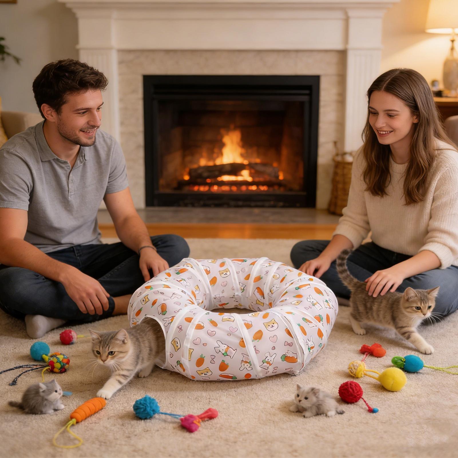Cat Tunnels Interactive Foldab - Cat Tunnel Toy ulasan dan harga