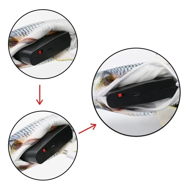 USB Electric Moving Fish Cat T - Catnip Toys ulasan dan harga