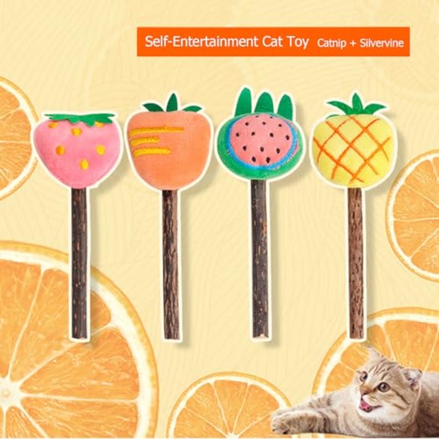 Cat Chew Toys 4 Pack, Silvervi - Catnip Toys ulasan dan harga
