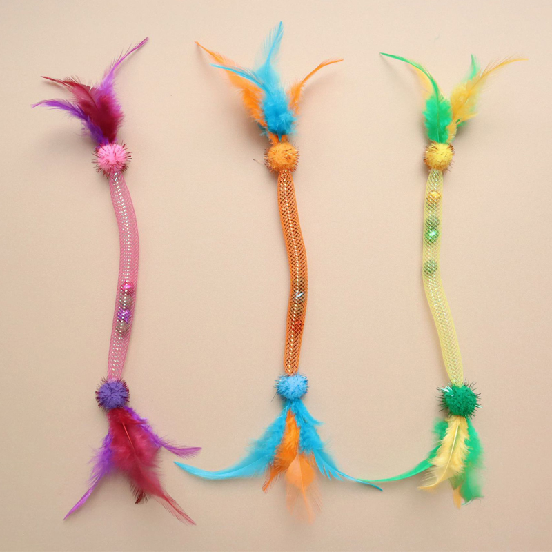 Feather Teasing Cat Stick Elas - Catnip Toys ulasan dan harga