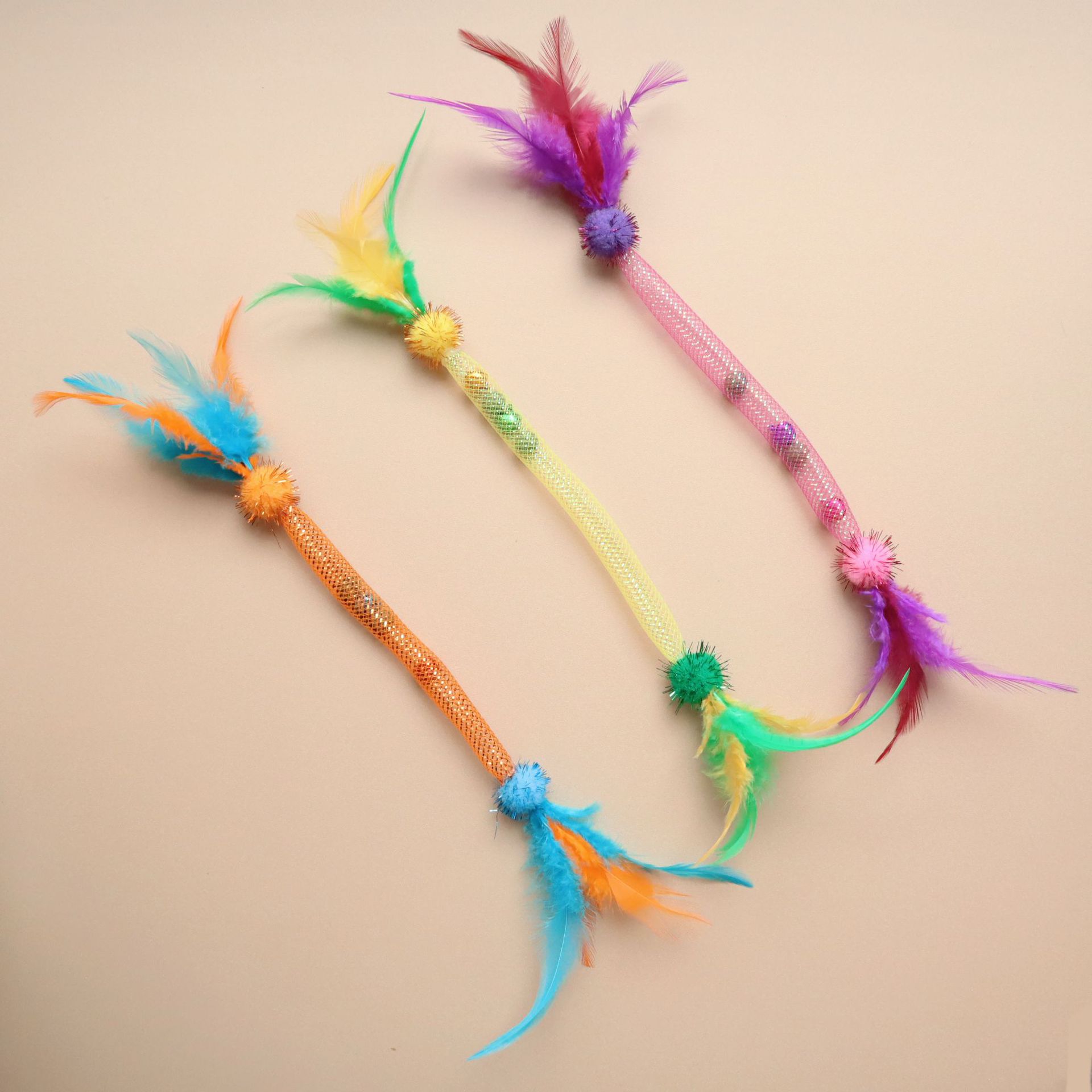 Feather Teasing Cat Stick Elas - Catnip Toys ulasan dan harga