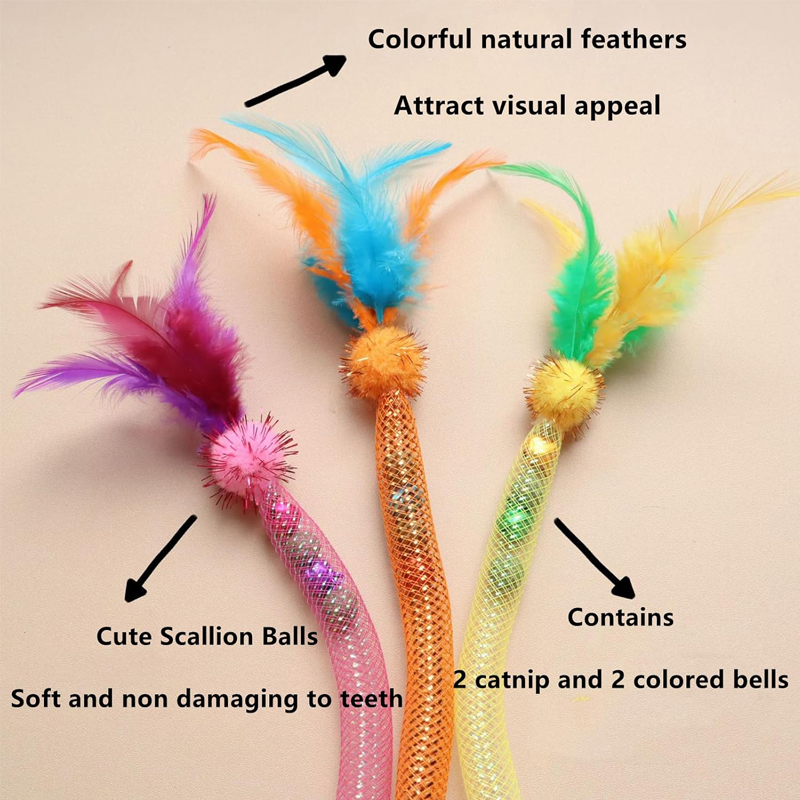 Feather Teasing Cat Stick Elas - Catnip Toys ulasan dan harga