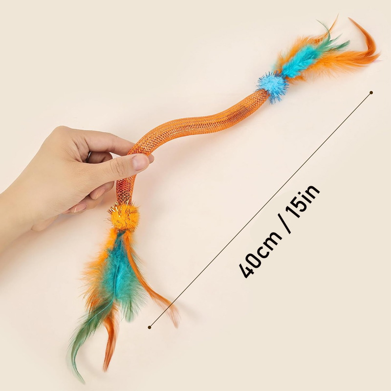 Feather Teasing Cat Stick Elas - Catnip Toys ulasan dan harga