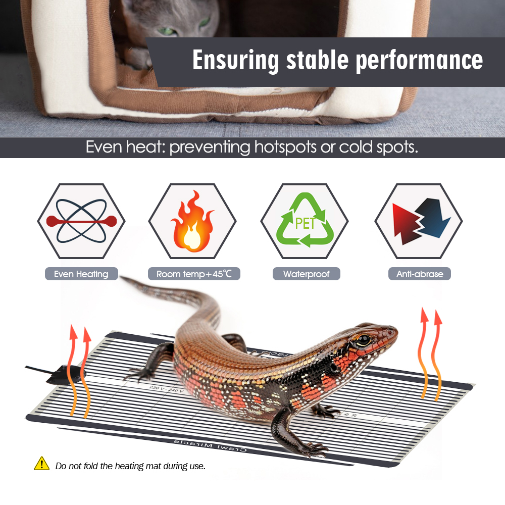 5W 15W 25W 35W Graphene Reptil - Reptile Heating Mat ulasan dan harga