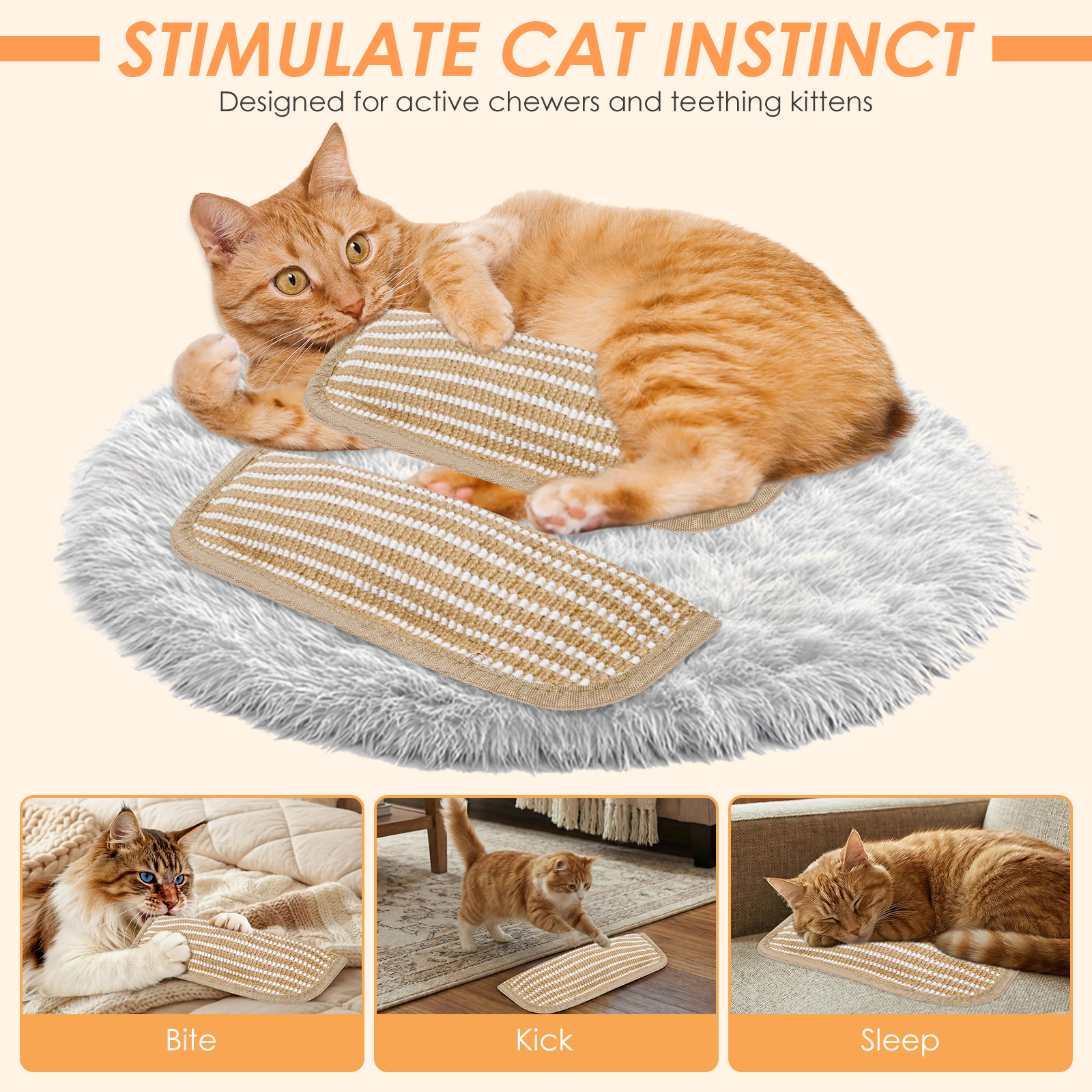 3Pcs Catnip Scratching Pillow  - Catnip Toys ulasan dan harga