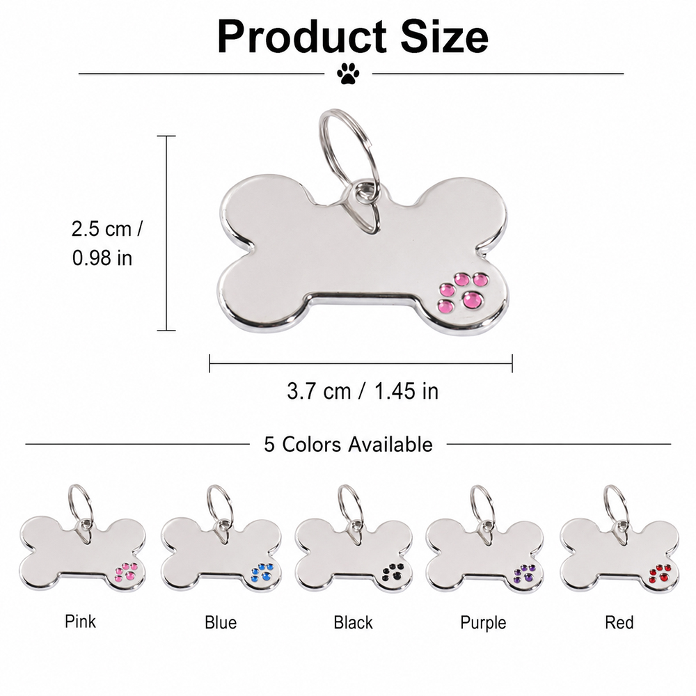 Custom Text Dog Tag Bone Shape - Pet Supplies Us ulasan dan harga