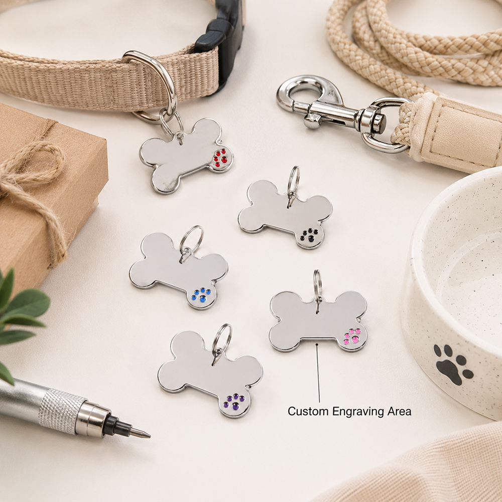 Custom Text Dog Tag Bone Shape - Pet Supplies Us ulasan dan harga