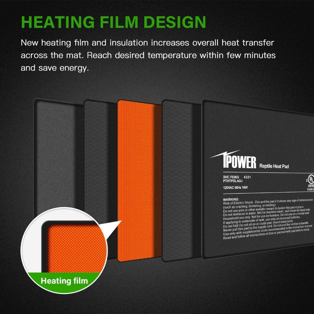 8x12 Inch 16W Reptile Heating  - Reptile Heating Mat ulasan dan harga
