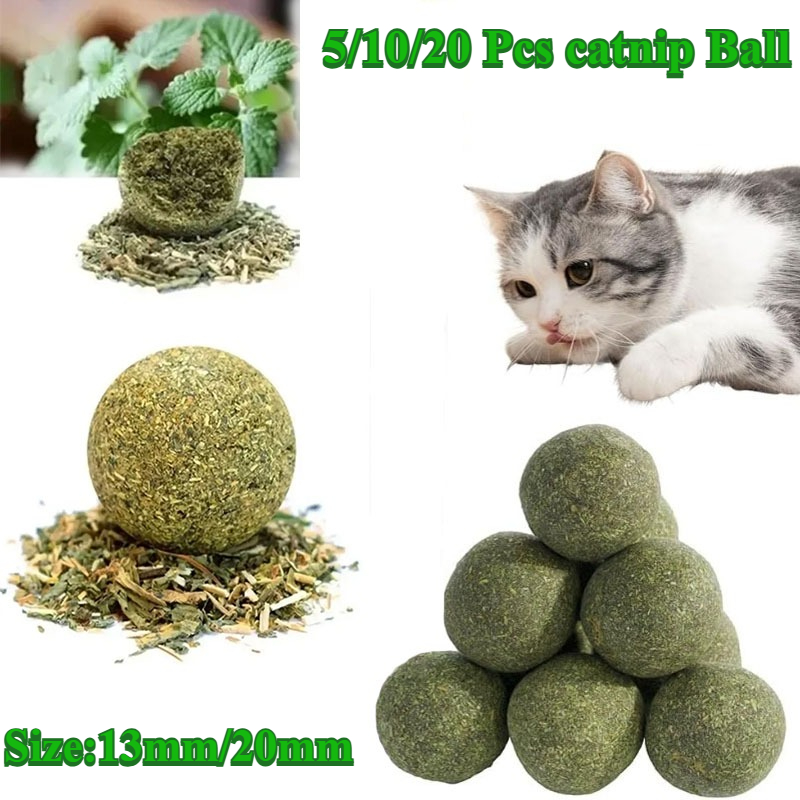 5/10/20Pcs Natural Catnip Ball - Catnip Toys ulasan dan harga
