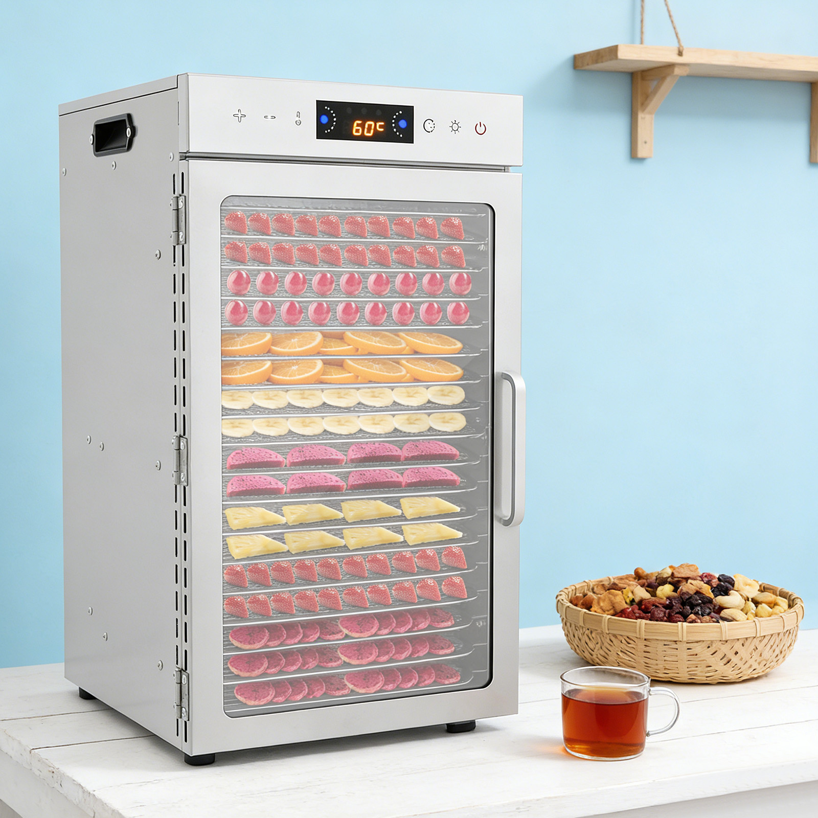 18 Trays Food Dehydrator 304 2 - Pet Supplies In ulasan dan harga