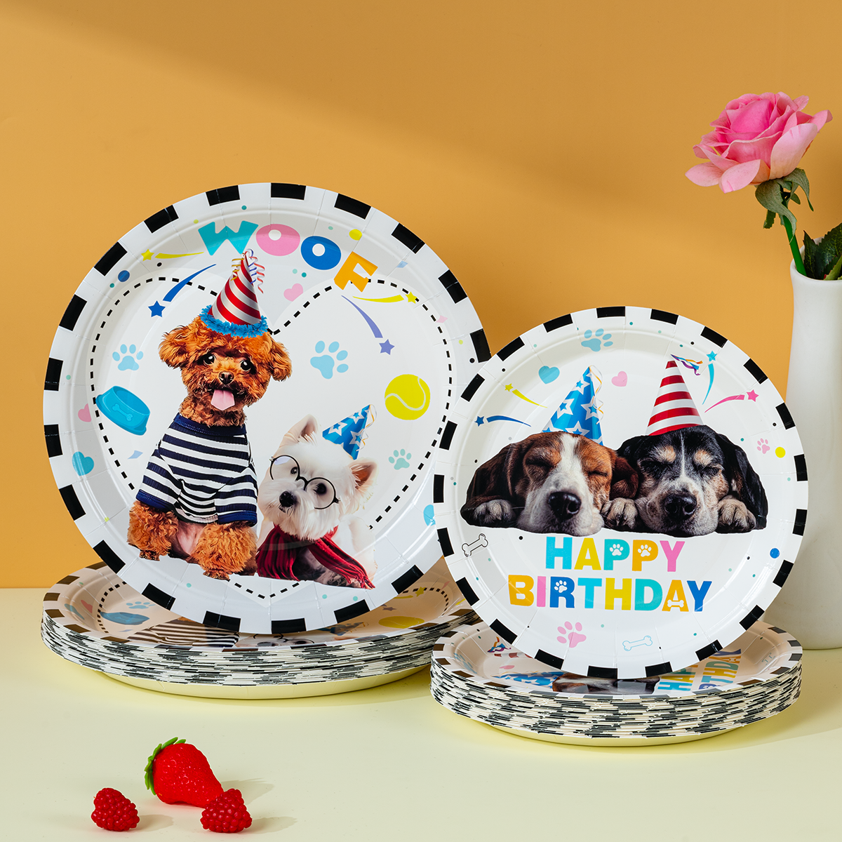 10/25/50pcs Dog Themed Happy B - Pet Supplies Us ulasan dan harga