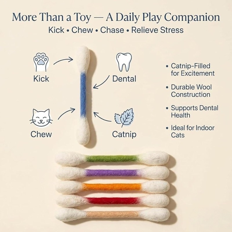 1/6 PCS Cat Interactive Stick  - Catnip Toys ulasan dan harga
