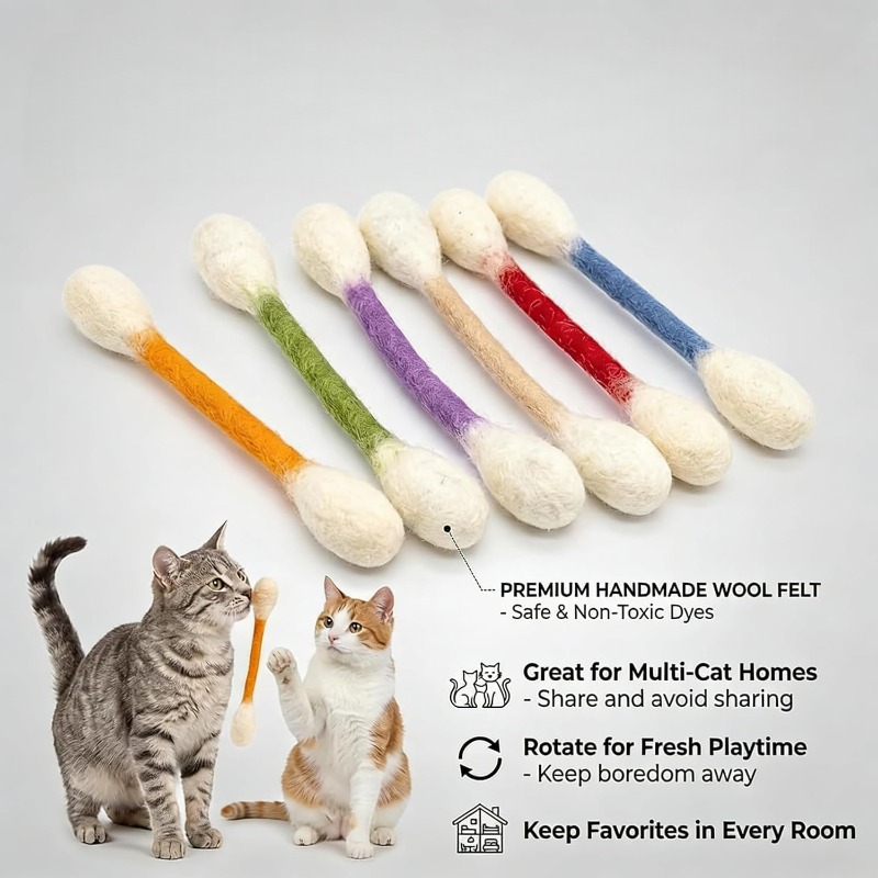 1/6 PCS Cat Interactive Stick  - Catnip Toys ulasan dan harga