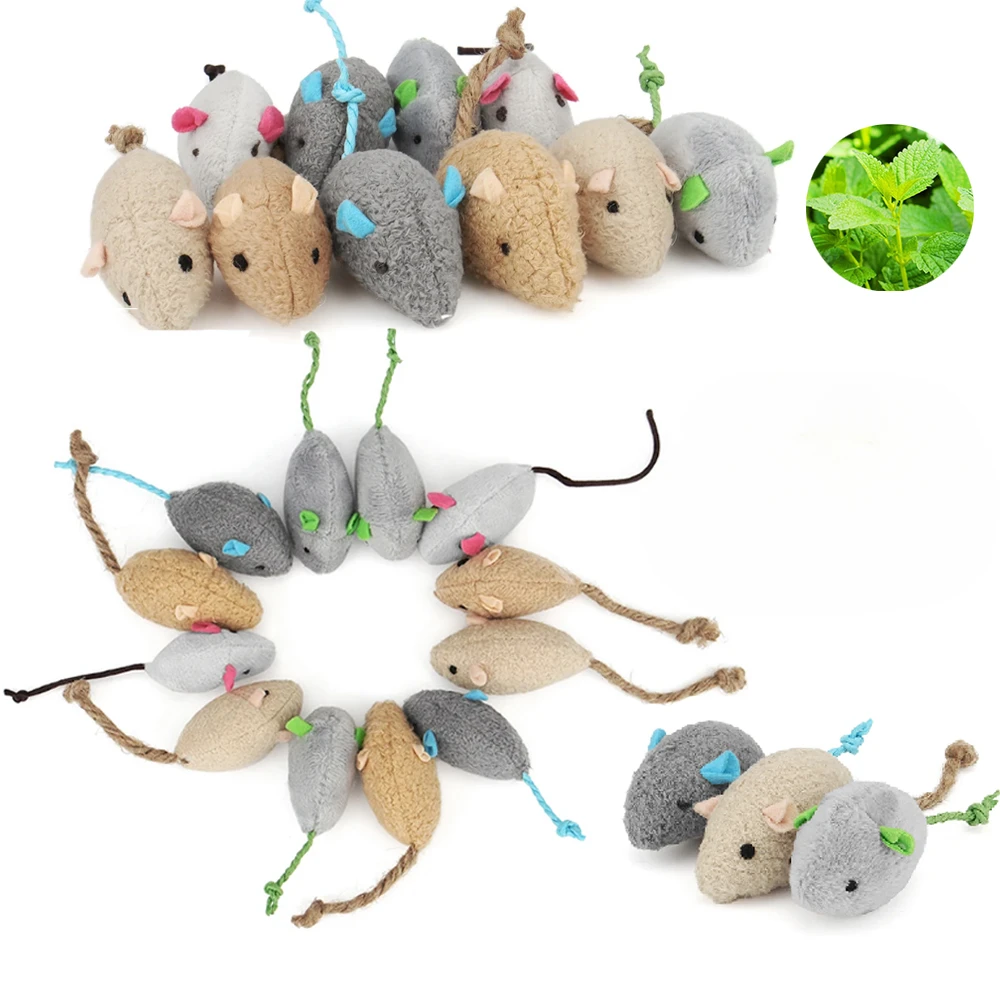 3/24Pcs Rattle Cat Mouse Toys  - Catnip Toys ulasan dan harga