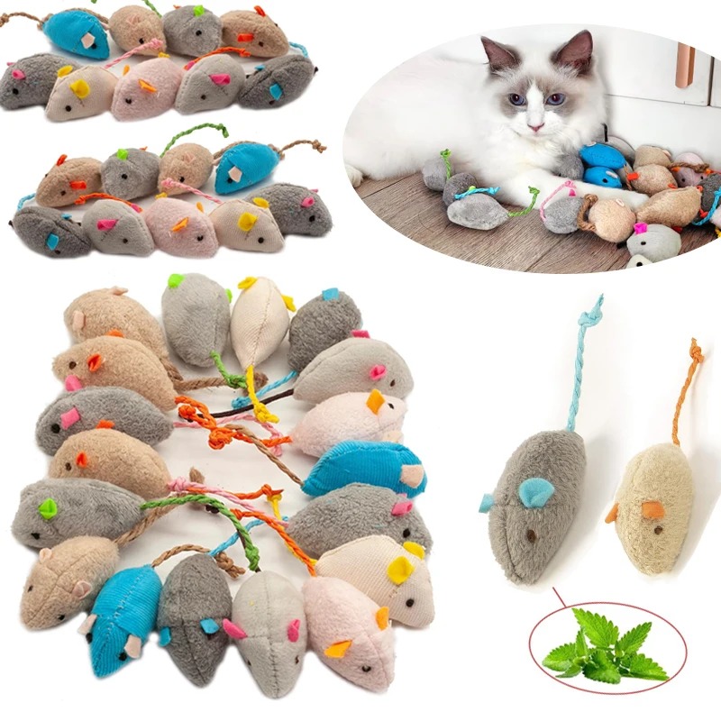 3/200pcs Rattle Cat Mouse Toys - Catnip Toys ulasan dan harga